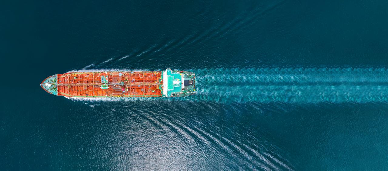 Tanker at sea